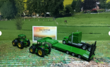 1837 - LKW mit Tieflader und 2  John Deere Traktoren,1:87,neu in OVP