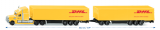 1806 - Roadtrain, Freightliner DHL Road Train,1:87,neu in OVP
