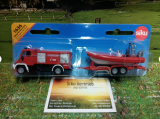 1636 - Unimog Feuerwehr mit Boot,Siku Blister,neu in OVP