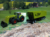 1949 - Claas Traktor mit Frontlader mit Dolly und Fliegt Anhänger,1:50,neu in OVP