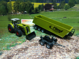 1949 - Claas Traktor mit Frontlader mit Dolly und Fliegt Anhänger,1:50,neu in OVP