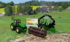 1954 - Traktor mit Forstanhänger,1:50,neu in OVP