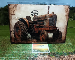 Traktor, Retro Aluminium Blechschild ,neu in OVP,20x30cm,Deko,Gartendeko