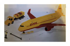 DHL Frachtflugzeug mit Zubehör,Neuheit 2/24,neu in OVP,1:50