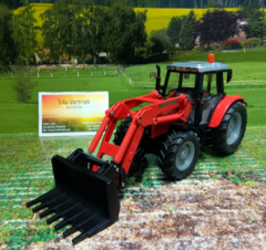 3653 - MF 894 mit Frontlader, Traktor, Bauernhof, 1:32