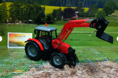 3653 - MF 894 mit Frontlader, Traktor, Bauernhof, 1:32