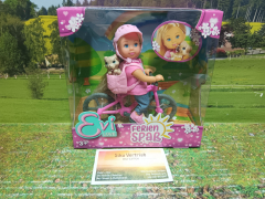Evis Püppchen Spielset- Ferien Spaß, süße Puppe mit Fahrrad, neu in OVP, Simba