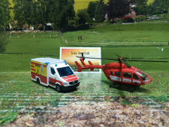 1748- MB Rettungswagen u.Helikopter, Neuheit 1/25, neu in OVP