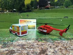 1748- MB Rettungswagen u.Helikopter, Neuheit 1/25, neu in OVP