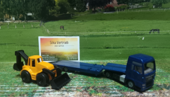 1761- MAN Lkw mit Baggerlader, Neuheit 2/25,neu in OVP