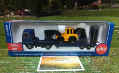 1761- MAN Lkw mit Baggerlader, Neuheit 2/25,neu in OVP