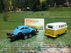 2567- VW T1 mit Anhänger und VW Käfer, 1:50,Neuheit 1/25
