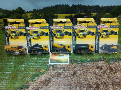 Majorette Construction 5x versch.Baufahrzeuge,1:64, metall/kunststoff,neu in OVP