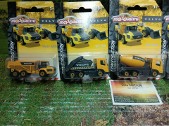 Majorette Construction 5x versch.Baufahrzeuge,1:64, metall/kunststoff,neu in OVP