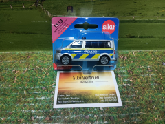 1553- VW T5 Autobahnpolizei, Neuheit 1/2025, Siku Blister, neu in OVP