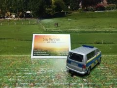 1553- VW T5 Autobahnpolizei, Neuheit 1/2025, Siku Blister, neu in OVP
