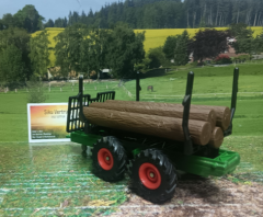 3155-Forstanhänger m.Baumstämmen,geb.sehr guter Zustand,1:32
