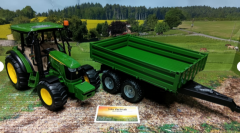 Bruder John Deere 5115 M mit Bordwandanhänger, 1:16, neu in OVP