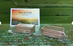 2 Obstkisten, Lagerkisten,neu,Modellbauzubehör, Deko Puppenhaus, ca.:4x2,5x1cm