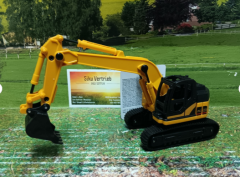 Kettenbagger mit beweglichem Arm und Schaufel,ca 19cm,neu