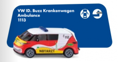 1113-VW Buzz Krankenwagen, Siku Blister, Neuheit 2/2026