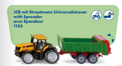 1133-JCB mit Strautmann Universalstreuer,Siku Blister ,Neuheit 2/2026