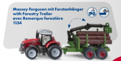 1134-Massey Ferguson mit Forstanhänger,Siku Blister,Neuheit 2/2026