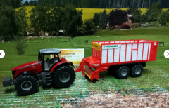 1987- Massey Ferguson mit Pöttinger Jumbo, 1:50, neu in OVP