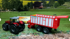 1987- Massey Ferguson mit Pöttinger Jumbo, 1:50, neu in OVP