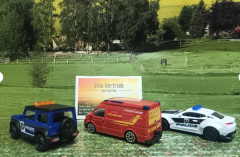Majorette Rescue Fahrzeuge Set,  1:64, neu in OVP, metall/kunststoff,3-teilig