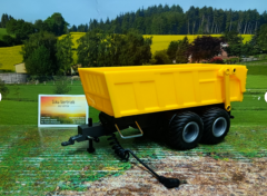 6780 -Joskin Tandem-Achs-Anhänger, gelb,Siku Control,1:32,neu in OVP