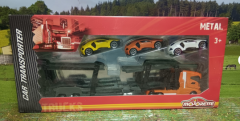 Majorette grosses Set Autotransporter,neu in OVP,metall/kunststoff,ca.1:50