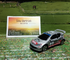 Majorette Peugeot 206 WRC, 1:64,neu in OVP,metall/kunststoff,älteres Modell