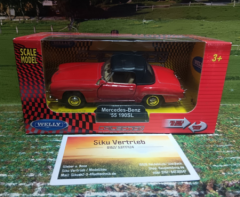Welly  Modells, Mercedes Benz 190 SL ,  1:24,neu in OVP, Oltimer, rot/schwarz