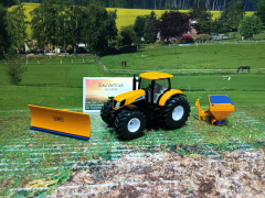 2940 - Traktor mit Räumschild und Streuer,1:50,neu in OVP