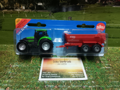 1632 - Traktor mit Halfpipe-Muldenkipper,alte Blister Serie,neu in OVP