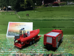 1636 - Unimog Feuerwehr mit Boot,Siku Blister,neu in OVP