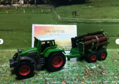 1645 - Traktor mit Forstanhänger,siku Blister, neu in OVP