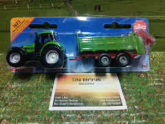 1673 - Deutz mit Universalstreuer,Siku Blister,neu in OVP