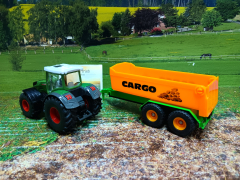 1989 - Fendt mit Hakenliftmulde,1;50,neu in OVP