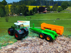 1989 - Fendt mit Hakenliftmulde,1;50,neu in OVP