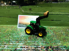 1540 - John Deere mit Baumstammgreifer,Siku Blister,neu in OVP