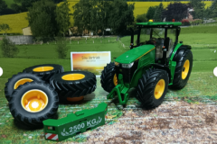6736 - John Deere 7290R mit Doppelreifen / Fernsteuermodul und Bluetooth App-Steuerung