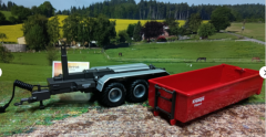 6786 - 3-Achs-Hakenliftfahrgestell mit Mulde,1:32,neu in OVP