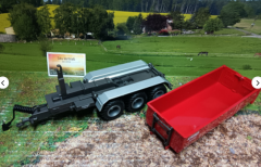 6786 - 3-Achs-Hakenliftfahrgestell mit Mulde,1:32,neu in OVP