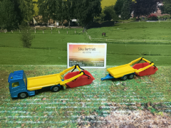 1695 - LKW mit Absetzmulde und Anhänger,neu in OVP,Siku Blister