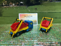 1695 - LKW mit Absetzmulde und Anhänger,neu in OVP,Siku Blister