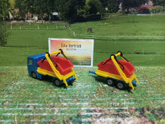 1695 - LKW mit Absetzmulde und Anhänger,neu in OVP,Siku Blister