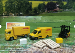 6335 - DHL Logistik Set,neu in Geschenkverpackung,ca.:1:50,7-teilig