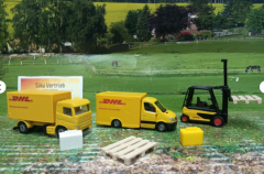 6335 - DHL Logistik Set,neu in Geschenkverpackung,ca.:1:50,7-teilig